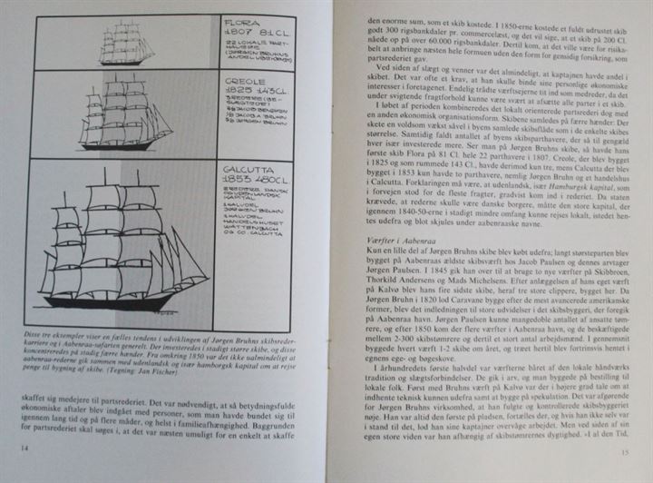 Søfart og søfolk fra Aabenraa 1781-1858 af Jens Bruhn. 35 sider illustreret hæfte.