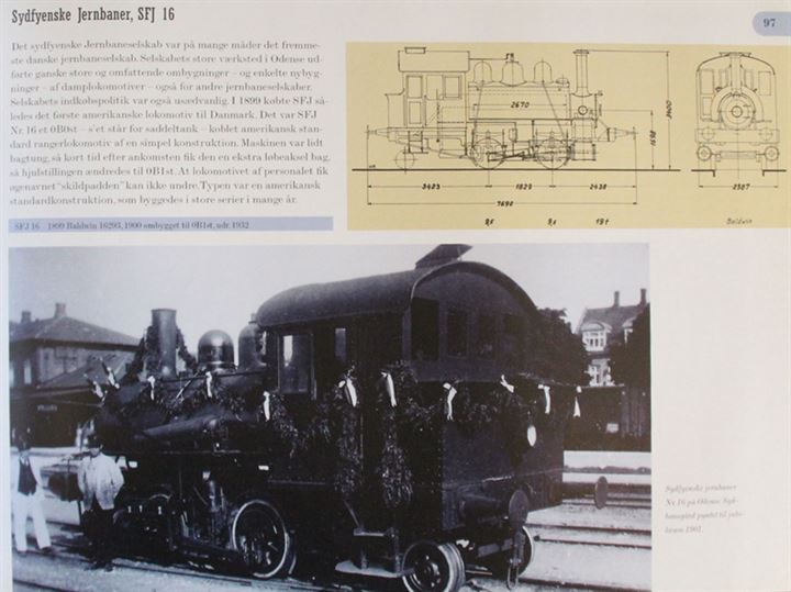 Danske Damplokomotiver - Damplokomotiver i Danmark fra 1846 til slutningen af 1970'erne af Niels Jensen. 196 sider.