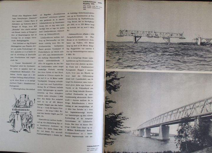 D.S.B. Danske Jernbaner i hundrede Aar 1847 1947. Jubilæumsskrift ca. 50 sider.