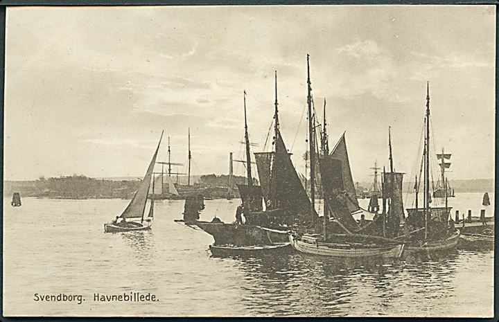 Svendborg, Havnebillede. Stenders no. 20864. 