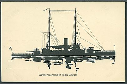 I. C. C.: Kystforsvarsskibet Peder Skram. Danske Marine - Silhuetter, serie I. 