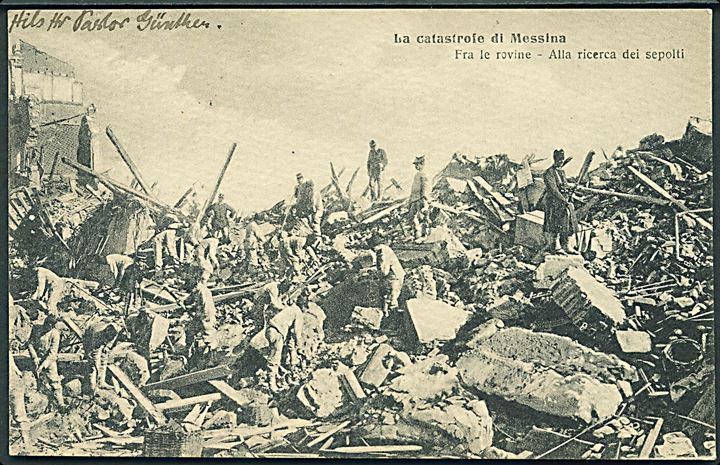Italien, Messina-katastrofen. Skader efter jordskælv 1908.