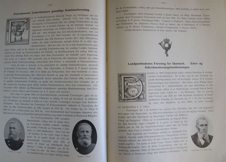 Det kgl. danske Postvæsen - Personalhistorisk Pragtværk Johannes Madsen 1904. 935 sider.