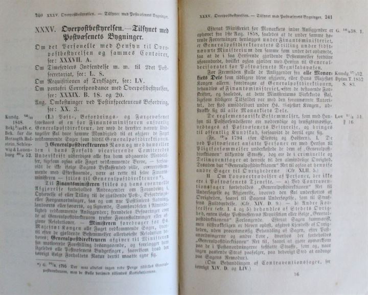 Samling af alle gjældende Bestemmelser for Postvæsenet indtil Aaret 1862 incl. af Pedersen og Hansen. 663 sider i halvlæder indbinding. Pænt eksemplar.