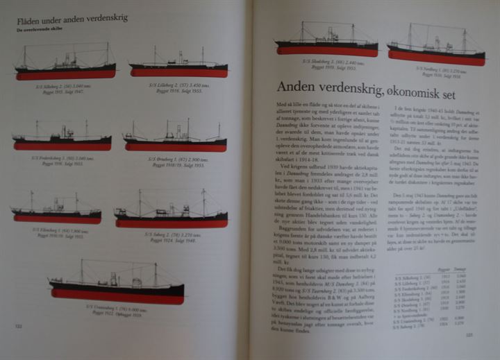 Hundrede år under Dannebrog - Rederiet Dannebrogs historie 1883-1983 af Bo Bramsen. Illustreret jubilæumsskrift 216 sider.