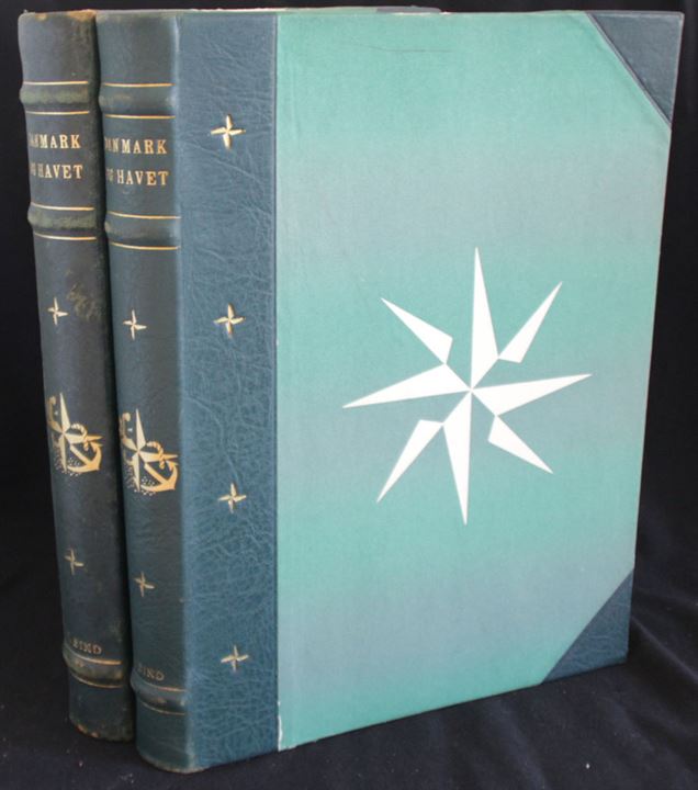 Danmark og Havet dansk søfartshistorie i 2 bind (348+415 sider) af Louis E. Grandjean & Ernst Mentze.