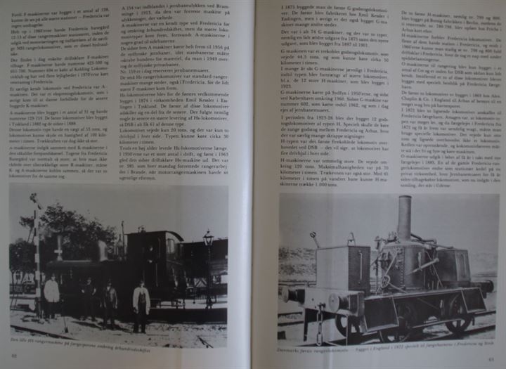 Da Fredericia var færgernes by af Poul Thiesen. Illustreret med billeder af tog og færger. 126 sider.