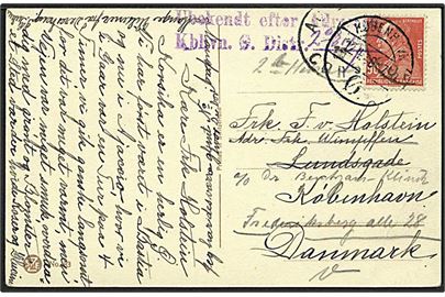 90 c. på brevkort fra Ajaccio på Korsika 1930 til København, Danmark. Utilstrækkelig adresse og stempel: Ubekendt efter Adresse Kbhvn. Ø..