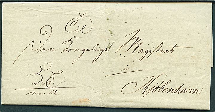 1829. Tjenestebrev mærket K.T.m.A. dateret d. 15.9.1829 fra Skanderborg Amtsstue til Kjøbenhavn. Fuldt indhold.