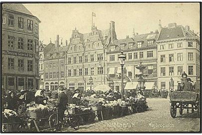 Blomster sælgere paa Højbro Plads. Stenders no. 1408.