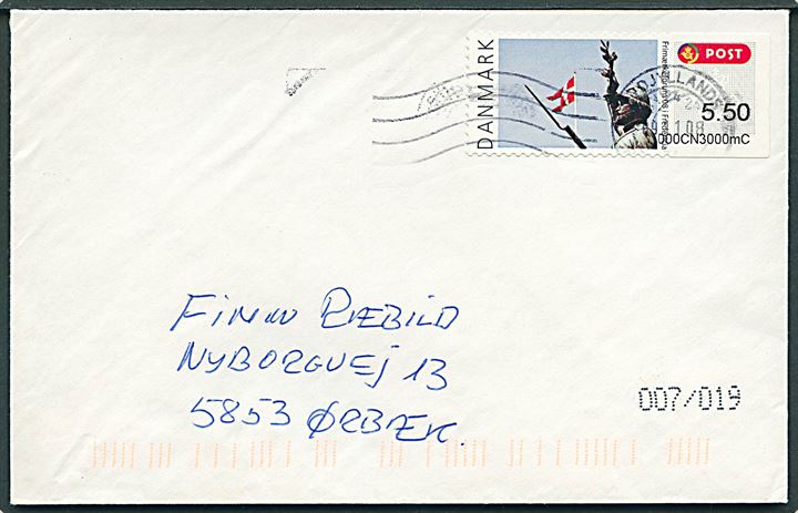 5,50 kr. Landsoldaten Frimærkeforum 2008 på brev annulleret Sydjyllands Postcenter d. 9.11.2008 til Ørbæk.