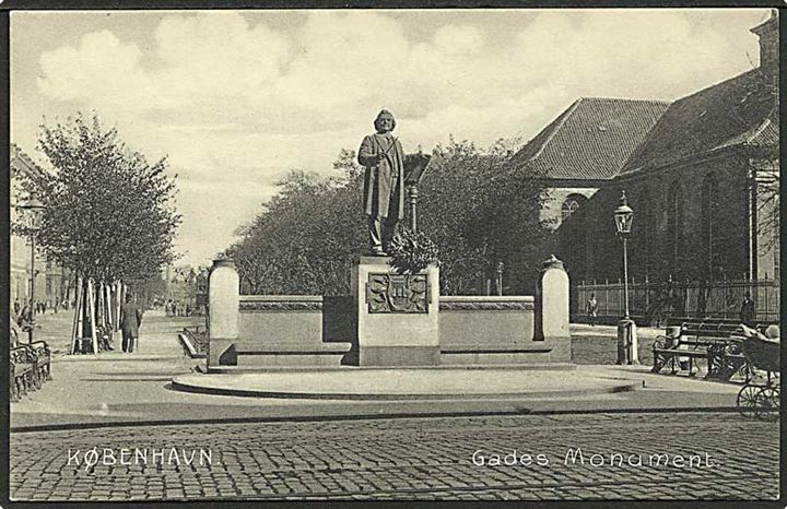 Jacob Gades monument i København. Stenders no. 713.