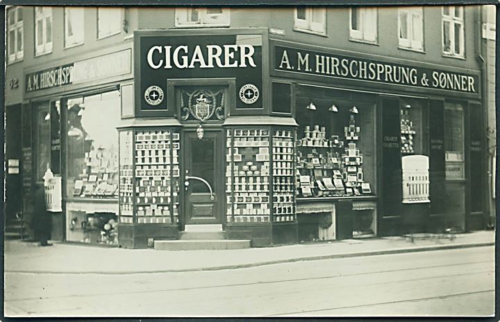 København. A.M. Hirschsprung & Sønner - Cigarer. Fotokort u/no. 