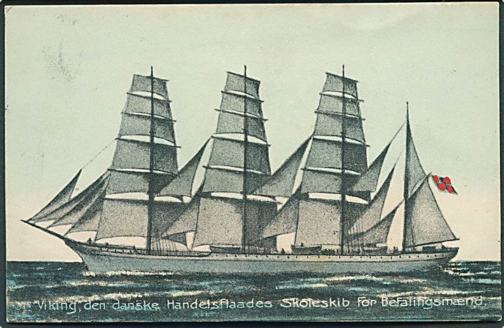 Viking den danske handelsflaades Skoleskib for befalingsmænd. Stenders no. 9259. 