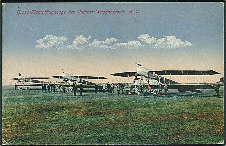 Tyskland. Gotha G.I Gothaer Waggonfabrik A.-G. bombemaskiner under 1. verdenskrig. U/no.