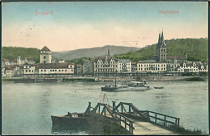 Tyskland. Boppard, Staatsfähre. Stengel & Co. 18?1. 