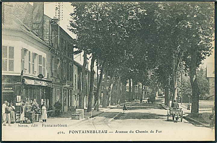 Frankrig. Fontainebleau. Avenue du Chemin de Fer. Le Deley no. 402.