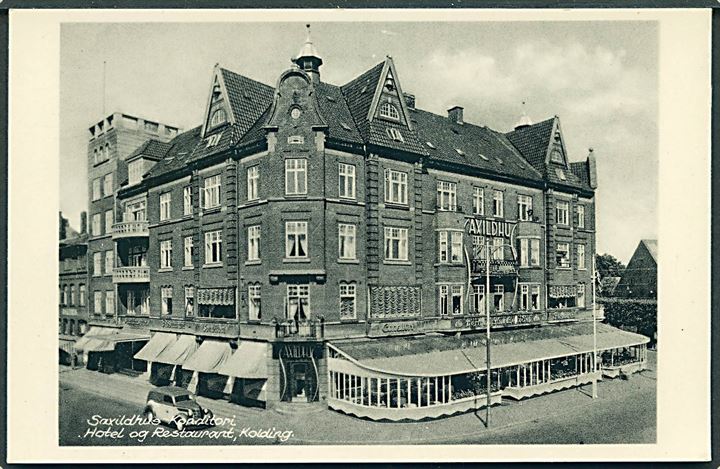 Kolding. Saxildhus Konditori. Hotel og Restaurant. F. L. K. no. 11118. 