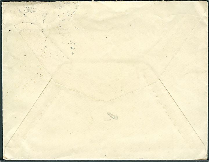 20 øre Chr. X på brev med julemærke 1922 og indhold dateret Halk annulleret med bureaustempel Haderslev - Aarøsund Havn T.18 d. 15.12.1922 til Sejlflod skole via Aalborg. Pænt aftryk.