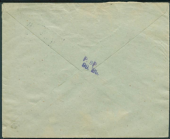 27/5 øre Provisorium tk. 14 single på anbefalet brev fra Kjøbenhavn d. 16.10.1918 til Østmarjen, Norge. Korrekt porto til Norge. AFA 3400,-