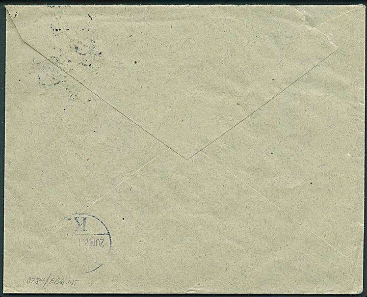 40 øre Genforening med variant “Hage venstre 4-tal” single på anbefalet brev fra Tønder d. 9.11.1920 til Kjøbenhavn. Godt brugsbrev. AFA: 1800,-