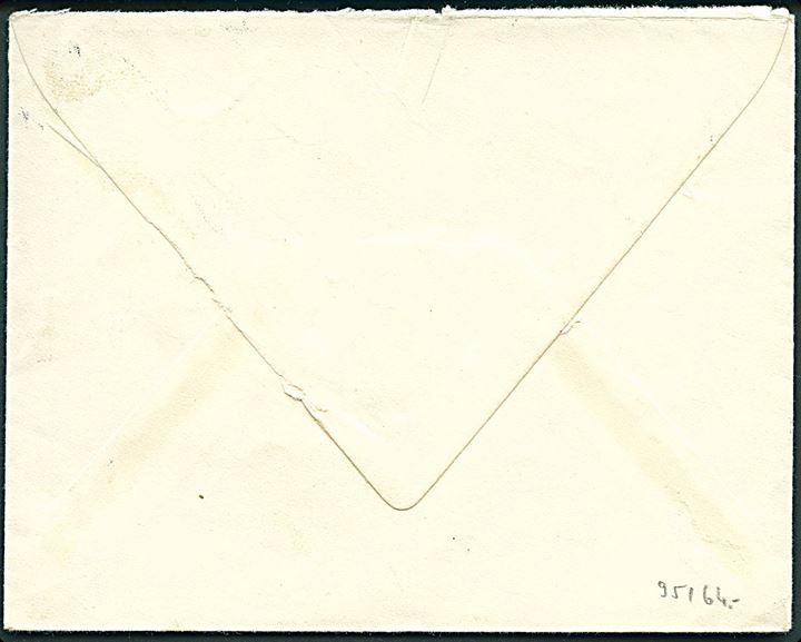 30 øre Fr. IX på brev stemplet Frederikshavn d. 4.1.1957 og sidestemplet violet “Læsø-Frederikshavn” til Byrum på Læsø. Pænt lille skibsbrev. 
