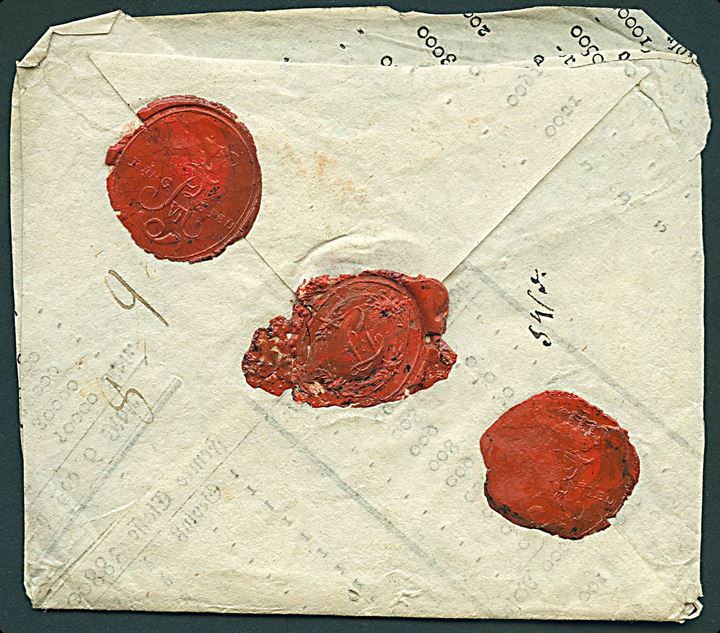 1810 (ca.). Bancobrev fra Lotteri Colleteur Lorentz Thorsteinson i Ringsted ca. 1808-1816 mærket Lottosag til Lotteri Inspecteur Bie i Kiøbenhavn. På bagsiden tre laksegl - bl.a. fra Ringsted Postkontor. 