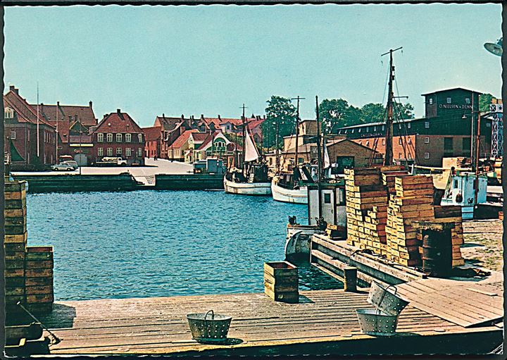 Stubbekøbing havn. Ewald Rasmussens Boghandel no. 43 302 / 7. 