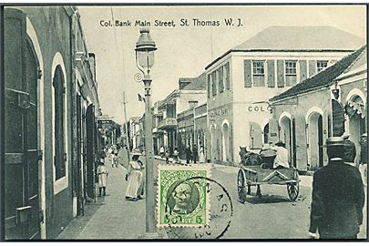 Dansk Vestindien. Col. Bank main street, St. Thomas W. J. Edw. Fraas series u/no. 