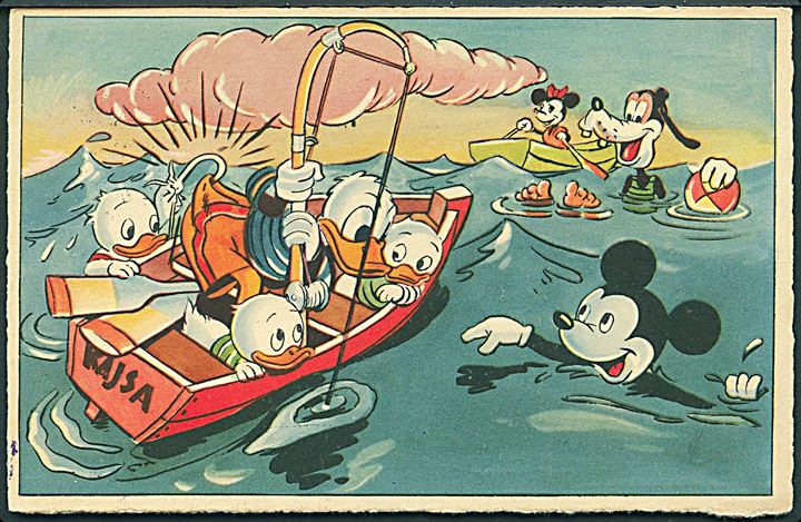Walt Disney: Anders, Nevøerne, Mickey, Fedtmule & Minnie i/på vandet. Serie 63. 