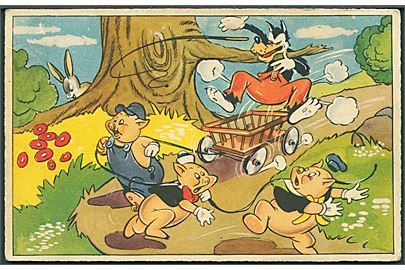 Walt Disney: Ulven jagter de 3 små grise. Mickey Mouse Corp, serie 158. 
