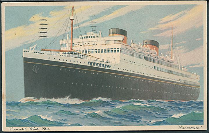 M/S Britannic. Cunard White Star. No. A. 2792. 