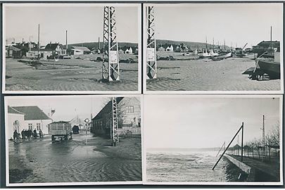 Aabenraa. Oversvømmelse af havneområdet. 5 fotografier fra 1940'erne.