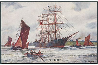 Hopking, C. R.: Off Erith med slæbebåd og sejlskib. Salmon Ltd. no. 4189.