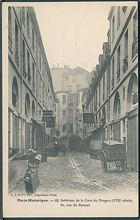 Franskrig. Det historiske Paris. rue de Rennes. No. 68.