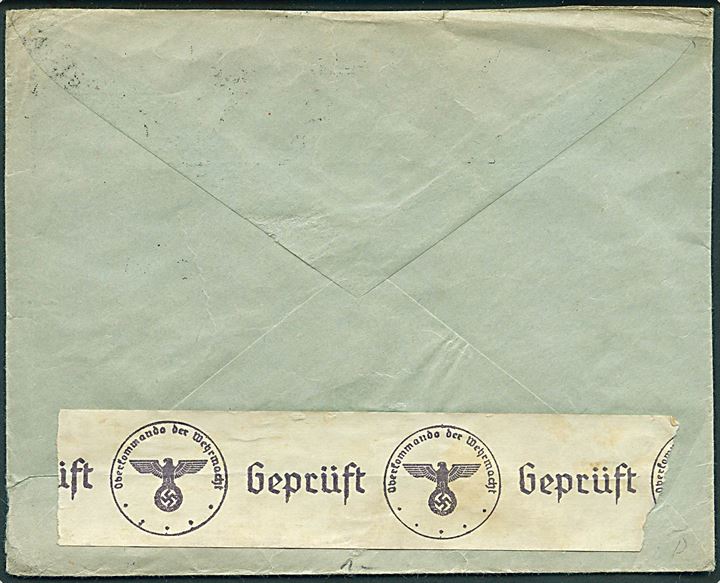 4 din. på brev fra Gorenja Vas d. 10.1.1940 til Schneeberg, Tyskland. Åbnet af tysk censur.