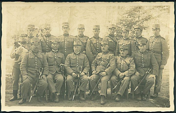 Soldatergruppe i Tønder 1921. Fotokort u/no.