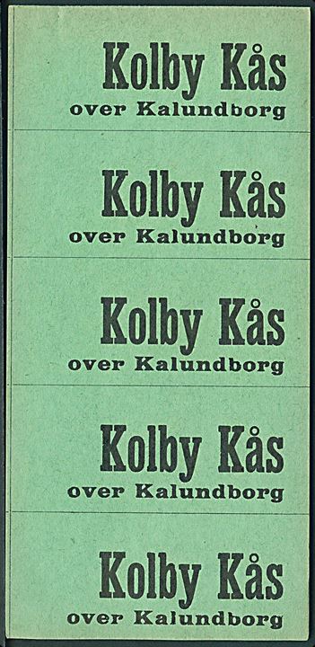 Dirigeringsmærke Kolby Kås over Kalundborg i lodret 10 stribe. Ubrugt.