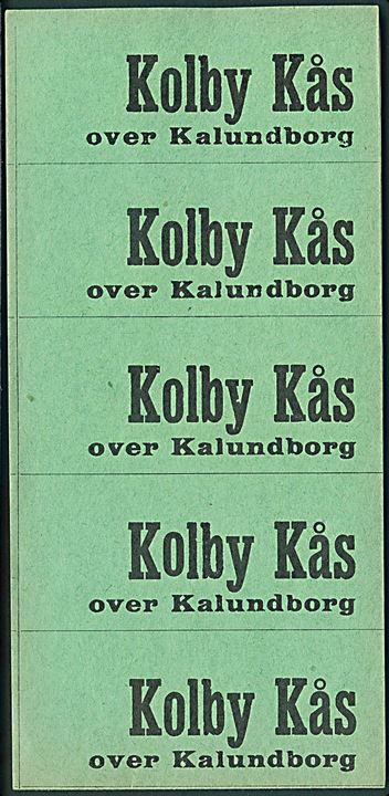 Dirigeringsmærke Kolby Kås over Kalundborg i lodret 10 stribe. Ubrugt.