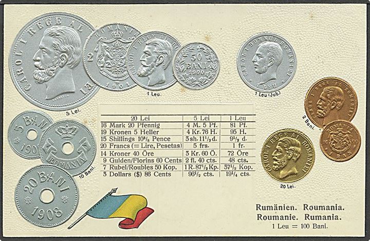 Møntkort, Rumænien. M.H. U/no. Kvalitet 8