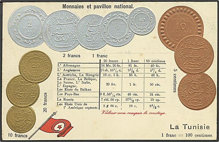 Møntkort, Tunesien. U/no. Kvalitet 9