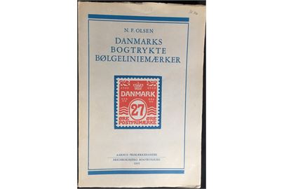 Danmarks Bogtrykte Bølgeliniemærker af N. F. Olsen. Håndbog med oplysninger varianter, tryk, vandmærker o.l. 192 sider. Et hovedværk.