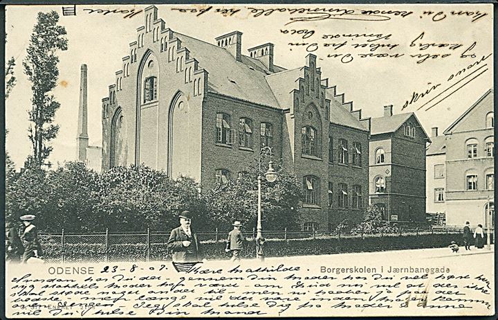 Odense. Borgerskolen i Jærnbanegade. Stenders no. 2198. 