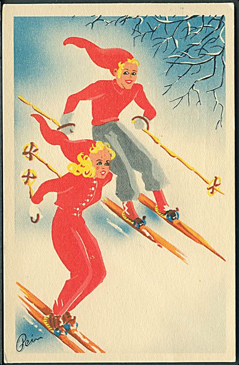 Preben von Pein: Nisser på ski. Stenders, Serie 598. 