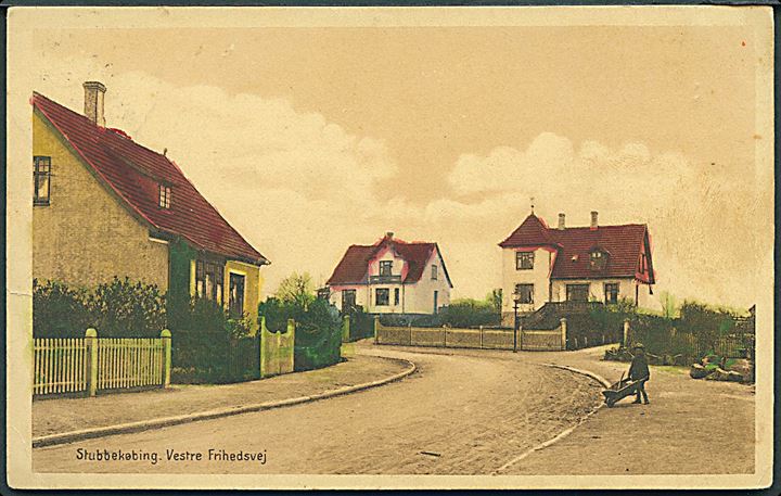 Stubbekøbing, Vestre Frihedsvej. Niels Bruuns Forlag no. 38544.