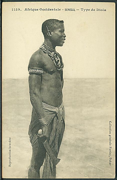 Afrique Occidentale. Seneral, Dakar. Type de Diola. Collections generele Fontier no. 1159. 