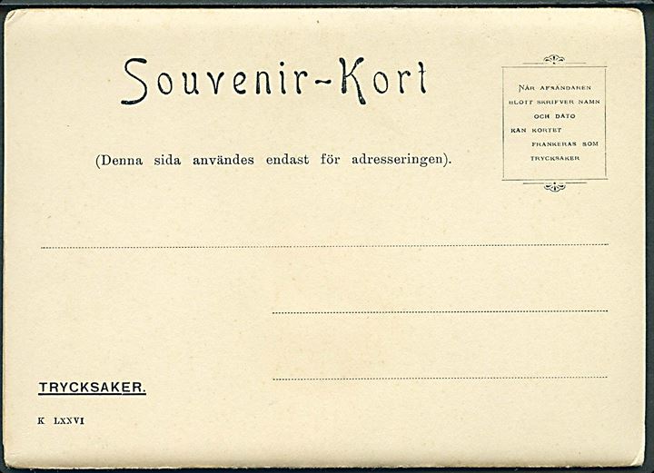 Sverige. 5 Souvenir Kort fra Söderhamn. Bla. Centralstationen, Raadhus, 80,8 cm når foldet ud. No. K. LXXVI. 