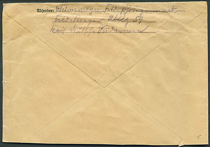 Ufrankeret feltpostbrev stemplet K.P.Feldpostamt duetscher Südarmee d. 15.5.1915 til Berlin. Fra soldat ved Feldflieger-Abteilung 59.