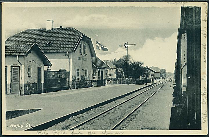 Højby Station. Fotograf Søren Bay, Asnæs no. 13775. 