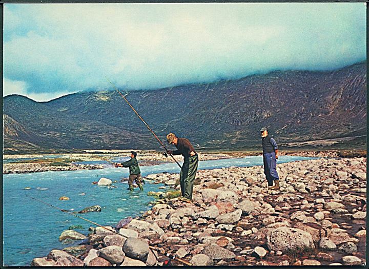 Grønland. Fishing in Qingua River, Narssarssuaq. Hotel Arctic u/no. 